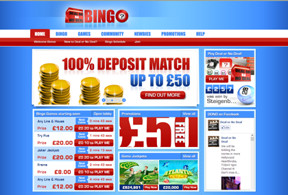 Deal or No Deal Bingo Screenshot